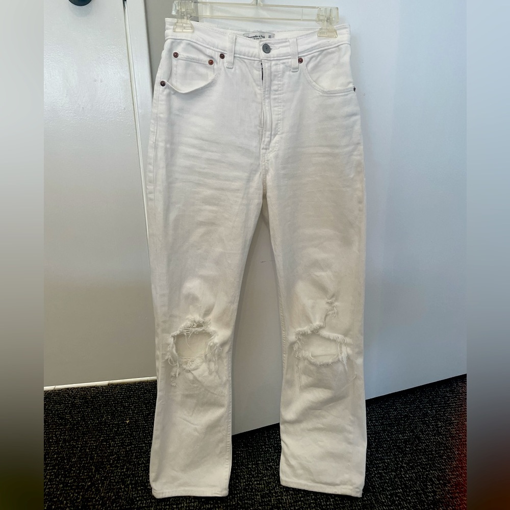 Abercrombie & Fitch Ankle Straight Ultra High Rise